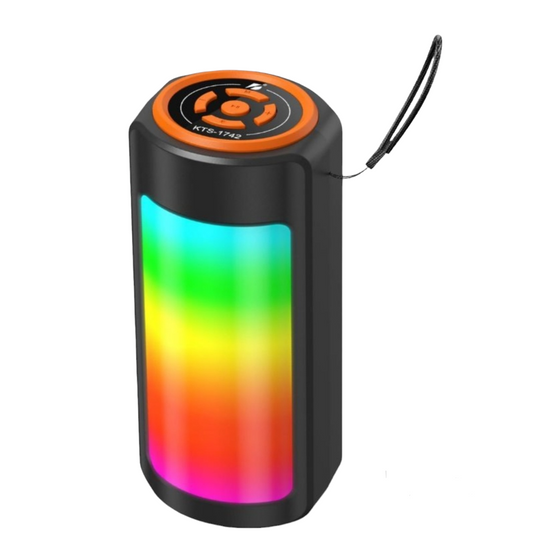 Parlante portátil bluetooth rgb