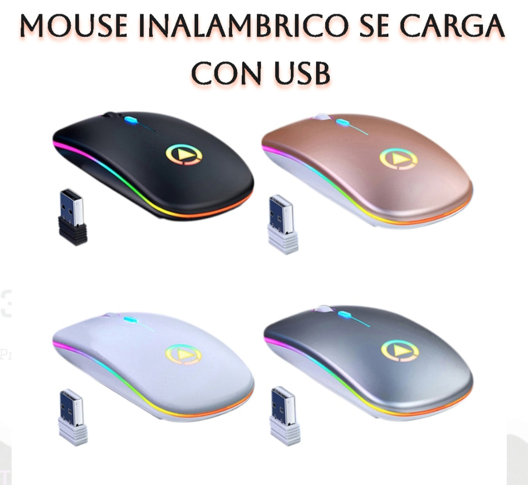 Mouse Nh A2 Óptico Inalámbrico Recargable 4 Botones